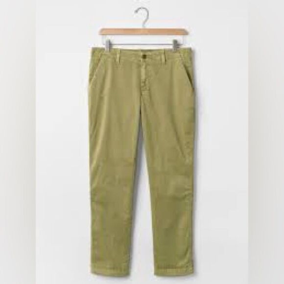 Gap Women's Girlfriend Chino Pants Green Size 4 - Picture 1 of 7